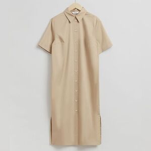 & Other Stories Tan Shirt Dress